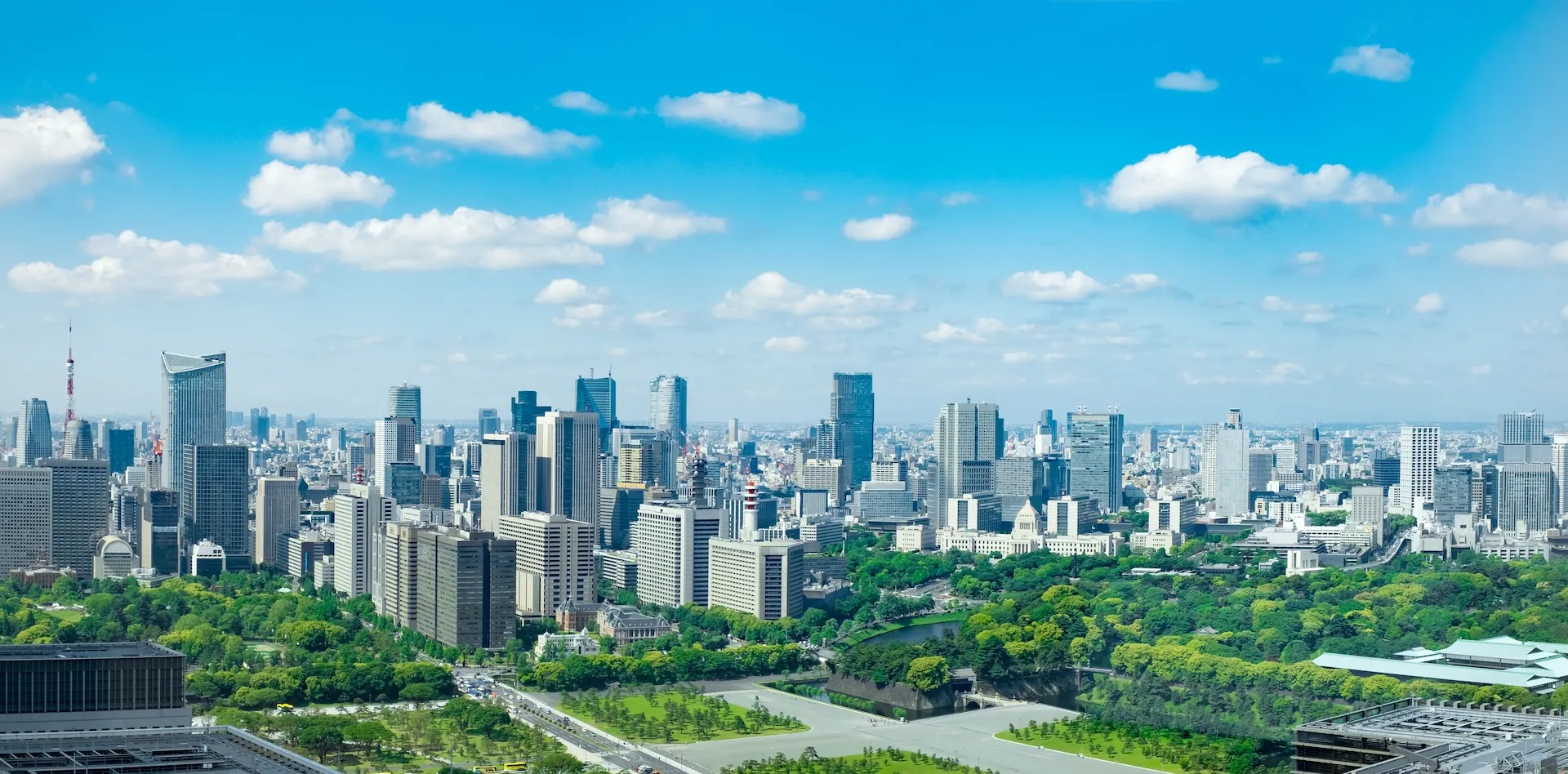 都心部の俯瞰の写真